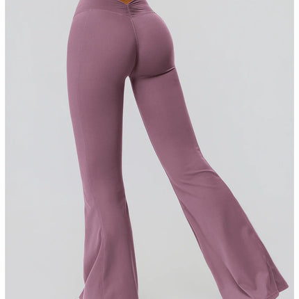 Bell-bottoms Pantalones de yoga con corte de bota de talle alto para mujer Leggings acampanados para entrenamiento y ropa casual Ropa deportiva cómoda y elegante
