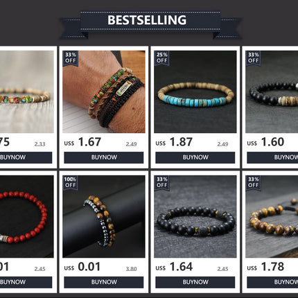 Pulsera de cuentas de madera Vintage para hombre, brazalete de piedra de obsidiana de Lava Natural, joyería de oración para meditación y Yoga, pulsera de ojo de tigre para hombre