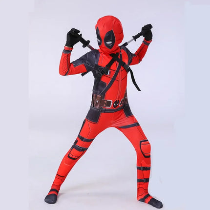 Disfraz de Deadpool para niños, regalos de superhéroe, mono de Deadpool, disfraces para niños, traje de superhéroes para niños, disfraz de Halloween para niños