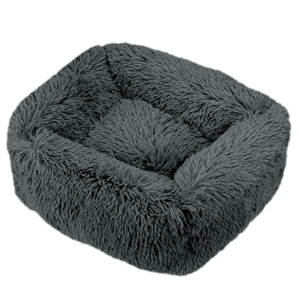 Cama rectangular de felpa para perros, estera cálida de invierno, cama para perros y gatos pequeños, medianos y grandes, perrera, cojín para gatos, accesorios para sofá para mascotas