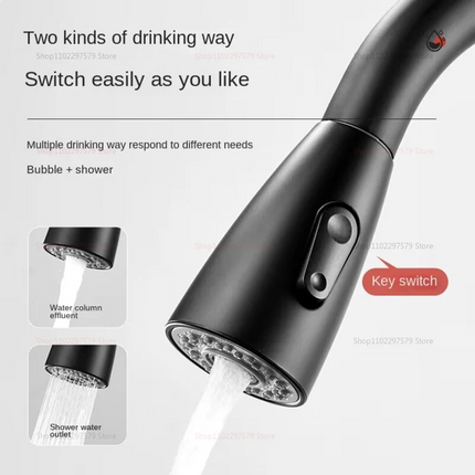 Grifo de Cocina de Acero Inoxidable con Pulverizador Desplegable – Rotación de 360°, Diseño Moderno y Fácil de Limpiar