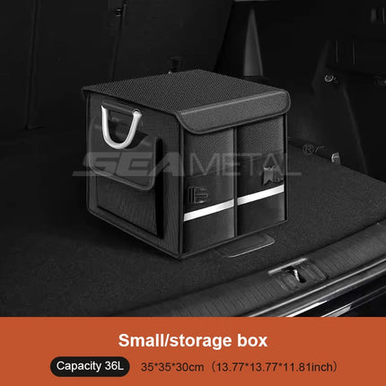 SEAMETAL Organizador de Maletero Plegable de Tela Oxford Impermeable, Gran Capacidad 110L, Caja de Almacenamiento para Coche, Ideal para Camping, Pesca y Viajes, Fácil de Transportar