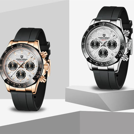 Relojes de cuarzo V2 PAGANI DESIGN de 40mm para hombre, cronógrafo Retro de zafiro, reloj resistente al agua de acero inoxidable, reloj Masculino