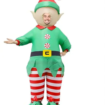 Disfraces inflables divertidos de Navidad hombre de jengibre Santa Claus elfo muñeco de nieve árbol pingüino adulto chico Halloween fiesta de Carnaval