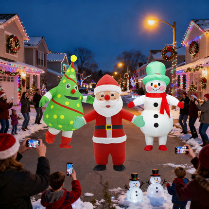 Disfraces inflables divertidos de Navidad hombre de jengibre Santa Claus elfo muñeco de nieve árbol pingüino adulto chico Halloween fiesta de Carnaval