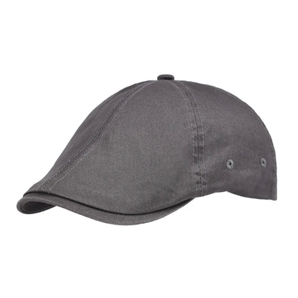 VOBOOM Sombrero plano para hombres Gorra clásica para vendedor de periódicos Gorras de golf Sarga de algodón Sombreros clásicos de hiedra Cabbies Headpiece Boina casual Blanco