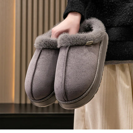 Zapatillas mullidas para mujer para otoño invierno interior EVA suela gruesa antideslizante cálido zapatos de casa Unisex