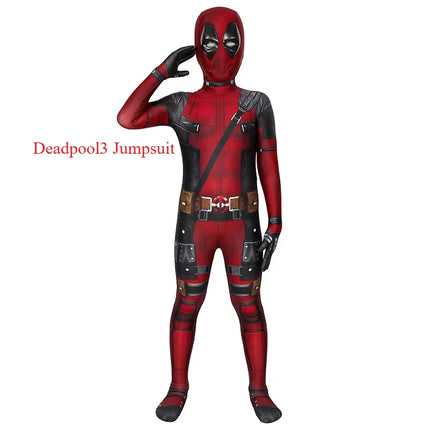 Disfraz de Deadpool para niños, regalos de superhéroe, mono de Deadpool, disfraces para niños, traje de superhéroes para niños, disfraz de Halloween para niños