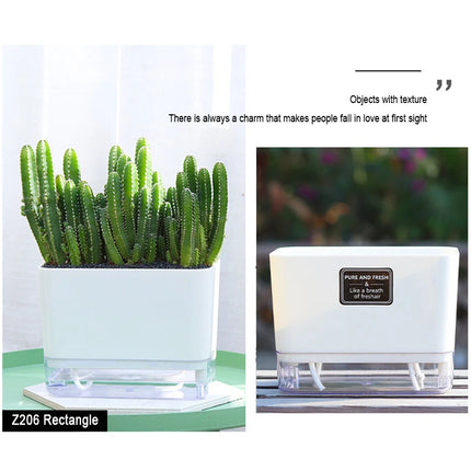 Nuevo Maceta de planta de autorriego, maceta de cuerda de algodón autoabsorbente de plástico magnético para maceta perezosa de dos pisos, suministros de jardín