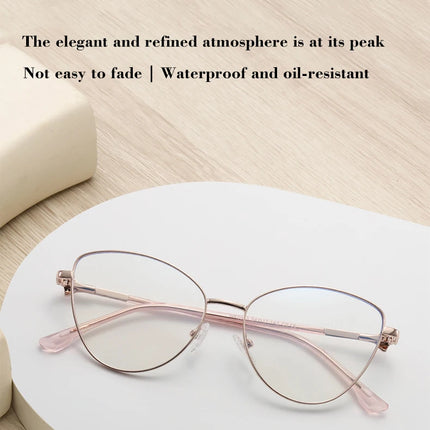 VICKY, nueva moda, Simple, ojo de gato, diseño de marco personalizado, gafas de lectura antiluz azul para mujer, prescripción personalizable