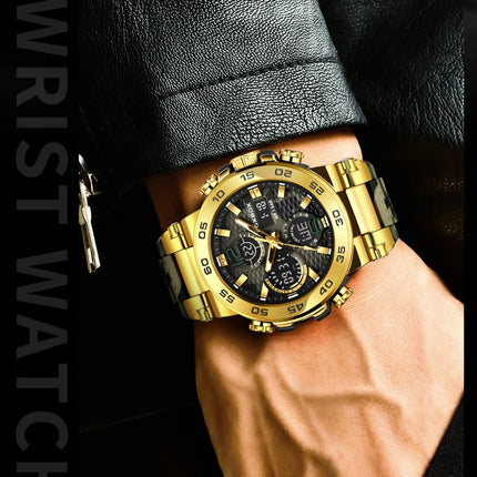 Reloj Electrónico Deportivo LIGE para Hombre – Pantalla LED de Lujo y Diseño Militar Resistente al Agua