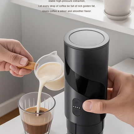 Cafetera eléctrica portátil de 20 BAR, molinillo de café 2 en 1, cafetera de viaje para coche y hogar, Camping al aire libre