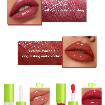 Brillo de labios hidratante de 6 tonos, aceite luminoso, líquido transparente brillo de labios hidratante, potenciador de labios natural, hacer labios