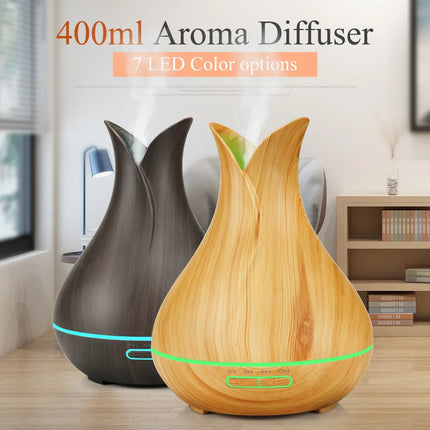 Humidificador de aire inteligente WiFi, difusor de aceites esenciales de 400ml, humidificadores de aire ultrasónicos para aromaterapia, pulverizador de niebla fría, Humidificador