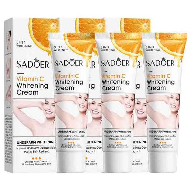 SADOER loción corporal con vitamina C, crema hidratante para el cuidado del cuerpo de las axilas, nutritiva, antisecado, cremas exfoliantes suaves y tiernas, cuidado de la piel
