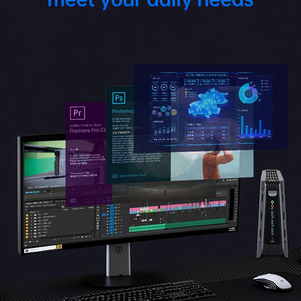 Helorpc Mini PC DIY para Juegos – Inter Ultra 7 165H, Soporte Windows 10 y Linux