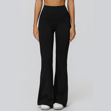 Bell-bottoms Pantalones de yoga con corte de bota de talle alto para mujer Leggings acampanados para entrenamiento y ropa casual Ropa deportiva cómoda y elegante