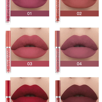 HANDAIYAN 6 uds juego de pintalabios maquillaje para mujeres taza antiadherente impermeable cosméticos de larga duración maquillaje coreano lápiz labial mate