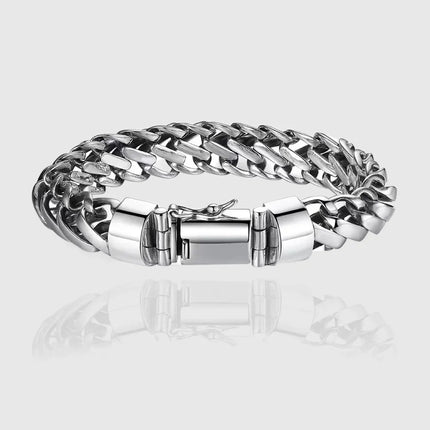 Brazalete Punk Minimalista de Plata Esterlina S925 – Joyería de Lujo Unisex