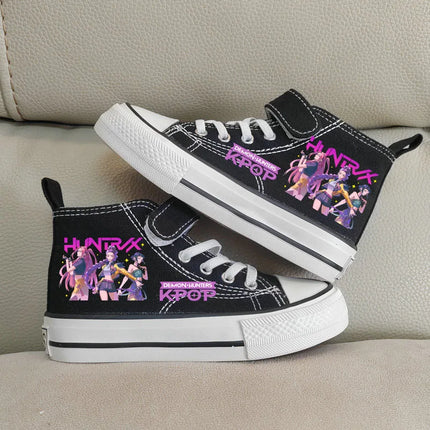 Zapatos de lona para niños, zapatillas altas Kpop Demon Hunter para niñas, zapatillas deportivas transpirables para niños, zapatillas de tenis para correr para estudiantes