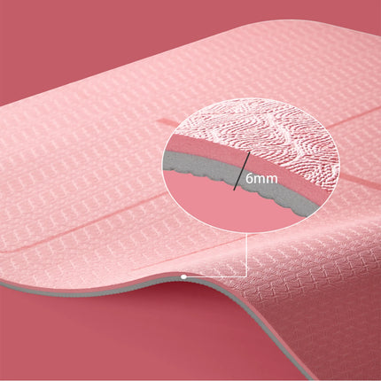 Esterilla de TPE para yoga, esterilla ecológica con correa, profesional esterilla antideslizante para entrenamiento en casa, Pilates para mujer