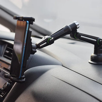 Soporte para tableta de coche, soporte con ventosa de brazo largo para iPad Pro Air de 4-13 pulgadas, tableta Xiaomi, SUV, camión, elevador de vehículo, ventana de parabrisas Uber