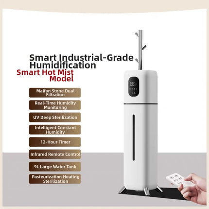 Humidificador de capacidad ultragrande de 9L, humedad constante inteligente + esterilización UV, Control WIFI, dormitorio, sala de estar y oficina