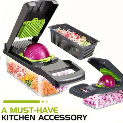 Multifunctional Vegetable Chopper Handle Food Grate Food Chopper Vegetable Slicer Dicer Cut 14/16 in 1 Kitchen Items Cocina