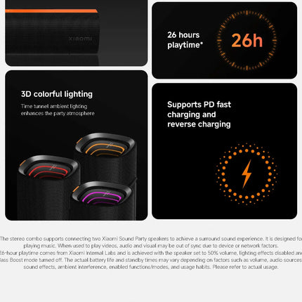 Xiaomi Sound Party versión Global Altavoz Bluetooth inalámbrico sistema de Audio doméstico inteligente portátil graves potentes de largo alcance