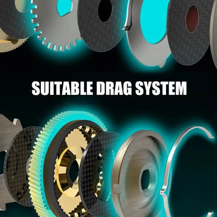 Haibo 25/23 nuevo ARISE AIR/ELITE AMC + carrete De Pesca De Baitcasting De fibra De carbono HandIe 11B + 1RB Carretilha De Pesca De fundición larga