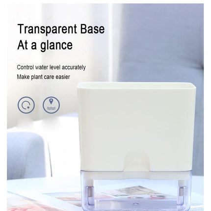 Nuevo Maceta de planta de autorriego, maceta de cuerda de algodón autoabsorbente de plástico magnético para maceta perezosa de dos pisos, suministros de jardín