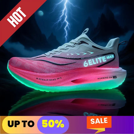 Zapatillas fluorescentes para correr CarbonBoard Marathon, deportivas para hombre, transpirables, cómodas zapatillas deportivas para mujer, suaves y resistentes al desgaste