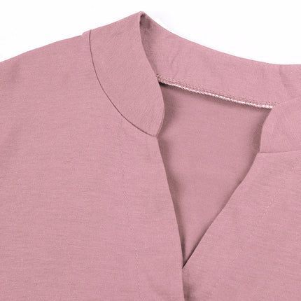 Camiseta de maternidad de manga larga de Color sólido para lactancia materna para mujer