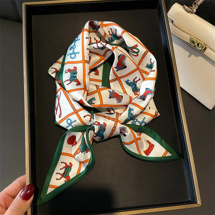 Nuevo Pañuelo de Seda Estrecho 14x147 cm – Versátil y Elegante para Mujer