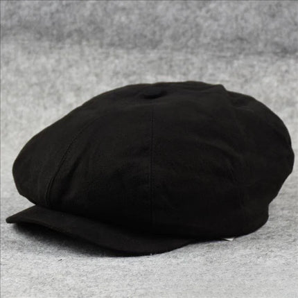 Gorro de hiedra de talla grande para hombre, gorro de cabeza grande para primavera, verano y otoño, boina de lino, gorros planos de lana para invierno, 55-59cm, 60-61cm