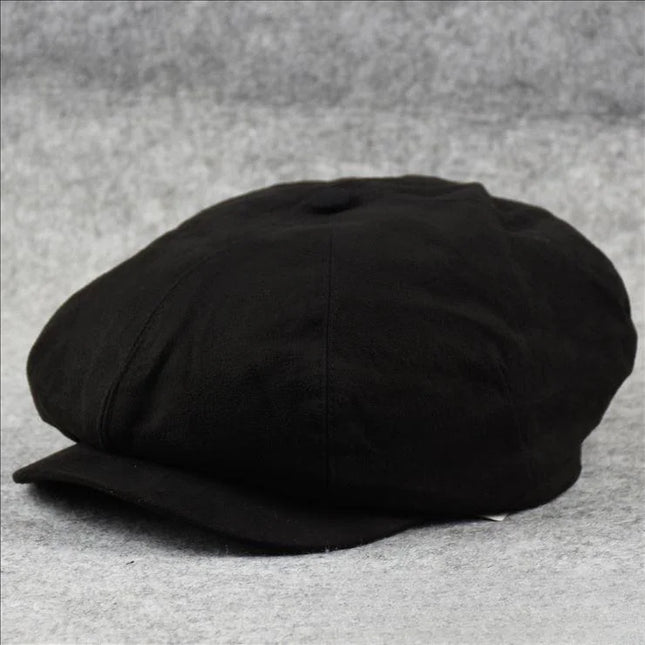 Gorro de hiedra de talla grande para hombre, gorro de cabeza grande para primavera, verano y otoño, boina de lino, gorros planos de lana para invierno, 55-59cm, 60-61cm