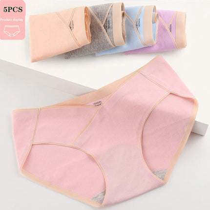 Bragas de maternidad de algodón de 5 uds, bragas para embarazadas de cintura alta, bragas ajustables con soporte para el vientre para mujeres embarazadas, bragas de Color sólido