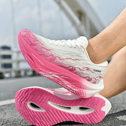 Zapatillas de correr con placa de carbono MIX 5,0 para hombres y mujeres, zapatillas de entrenamiento de absorción de impacto con rebote estable para carreras de maratón