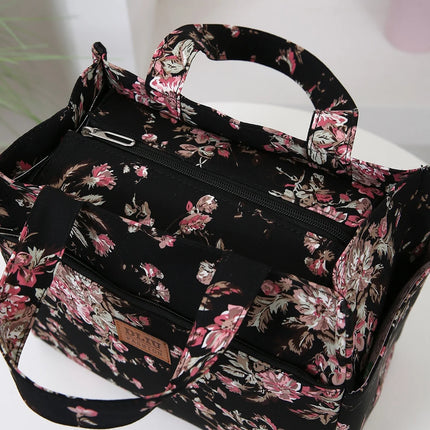 Nuevo bolso artístico de tela gruesa de gran capacidad, fiambrera de trabajo minimalista, bolsa de almacenamiento adecuada para ir de compras, usos varios