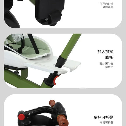 Nuevo Cochecito de bebé multifuncional 4 en 1 con cochecito de niño giratorio y reclinable de 1 a 6 años