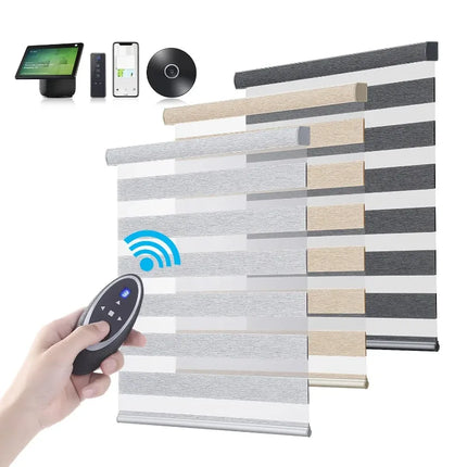 Precio de fábrica Tamaño personalizado Zebra Shades Día y noche Control inteligente Vertical Sheer Zebra Blind para Windows