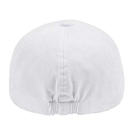 VOBOOM Sombrero plano para hombres Gorra clásica para vendedor de periódicos Gorras de golf Sarga de algodón Sombreros clásicos de hiedra Cabbies Headpiece Boina casual Blanco