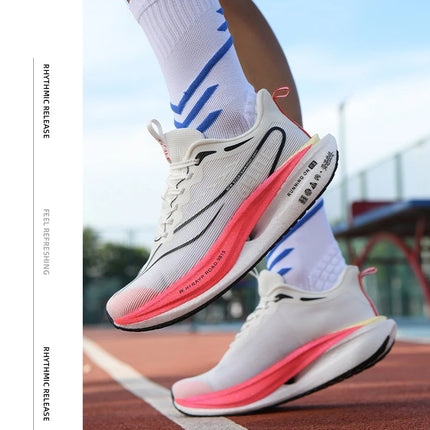 Zapatillas fluorescentes para correr CarbonBoard Marathon, deportivas para hombre, transpirables, cómodas zapatillas deportivas para mujer, suaves y resistentes al desgaste