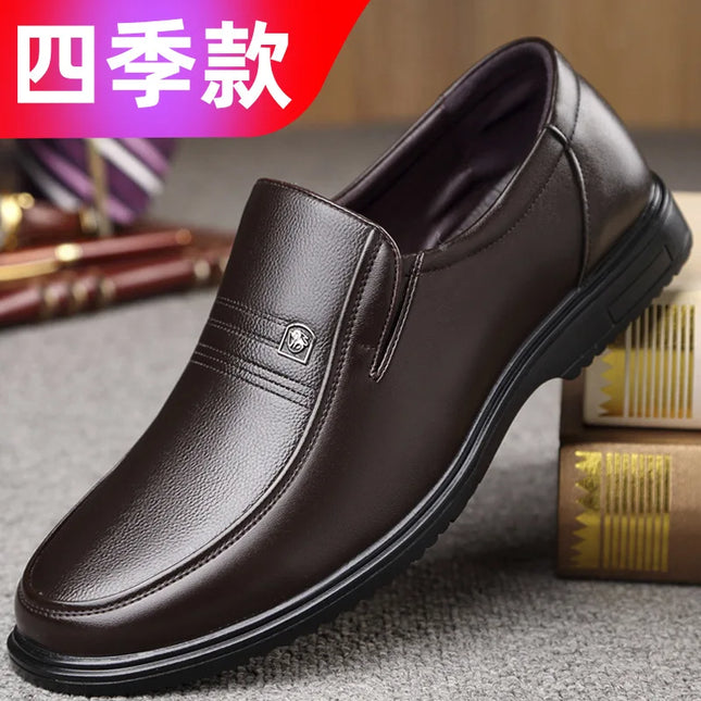 Zapatos formales de cuero para hombre, mocasines de marca de lujo 2025, mocasines de vestir, zapatos de conducción negros sin cordones transpirables de talla grande 38-46