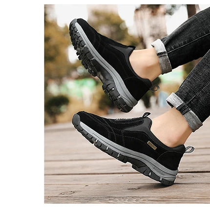 Zapatos deportivos informales antideslizantes para hombre, zapatos de senderismo resistentes al desgaste, zapatos planos cómodos para caminar a la moda para exteriores 2025, para hombre