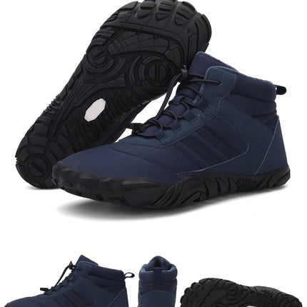 Zapatos impermeables de invierno para hombre y mujer, botas de nieve de algodón, cálidas, forradas de piel, Unisex, para caminar, senderismo y al aire libre