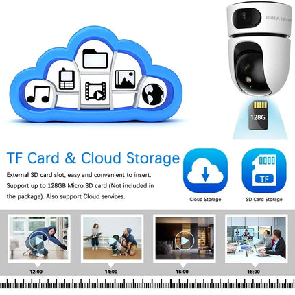 Cámara IP WiFi 4K con Zoom 10X, lente Dual, seguimiento automático para el hogar inteligente, cámara CCTV, cámara de vigilancia inalámbrica, cámara de seguridad para Monitor de bebé