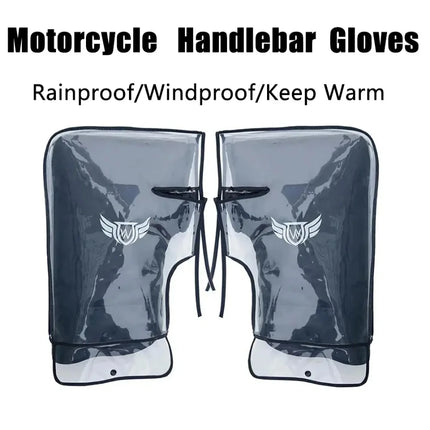 2026 Guantes Protectores de Manillar para Motocicleta, Scooter y Bicicleta – A Prueba de Viento y Lluvia, Mantiene Calientes en Invierno, Mango Grande y Protege las Manos