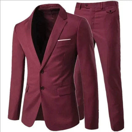 Trajes elegantes para hombre para boda, 3 piezas, 2 conjuntos de chaquetas, chaleco, pantalones, Blazers, traje clásico de negocios, traje Formal completo 2024