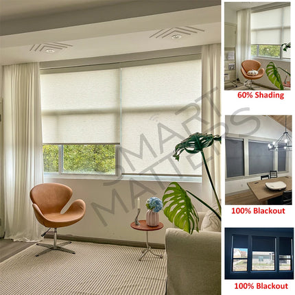 SmartMatters persianas opacas inalámbricas motorizadas para Windows Smart Zigbee Wifi Tuya Alexa Google Home Compatible